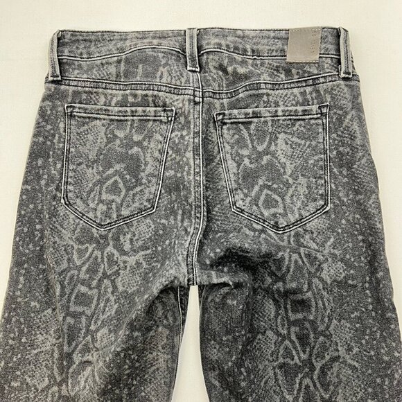 Level 99 Snake Print Gray Skinny Jeans Mid Rise Size 27 Waist - Picture 6 of 9
